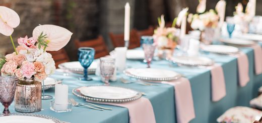 turquoise tablecloth