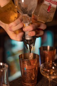 Bartender making a drink