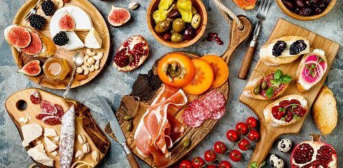 charcuterie board grazing table