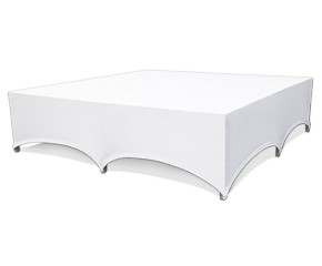 White spandex Stage skirting