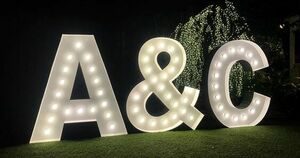 giant lighted marquee letters A & C