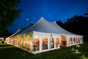 Outdoor tent with sidewalls rental