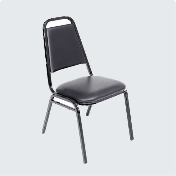 Conference chair black padded rental