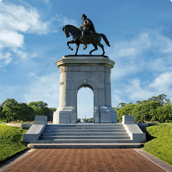 Sam Houston Statue at Hermann Park in Houston, TX
