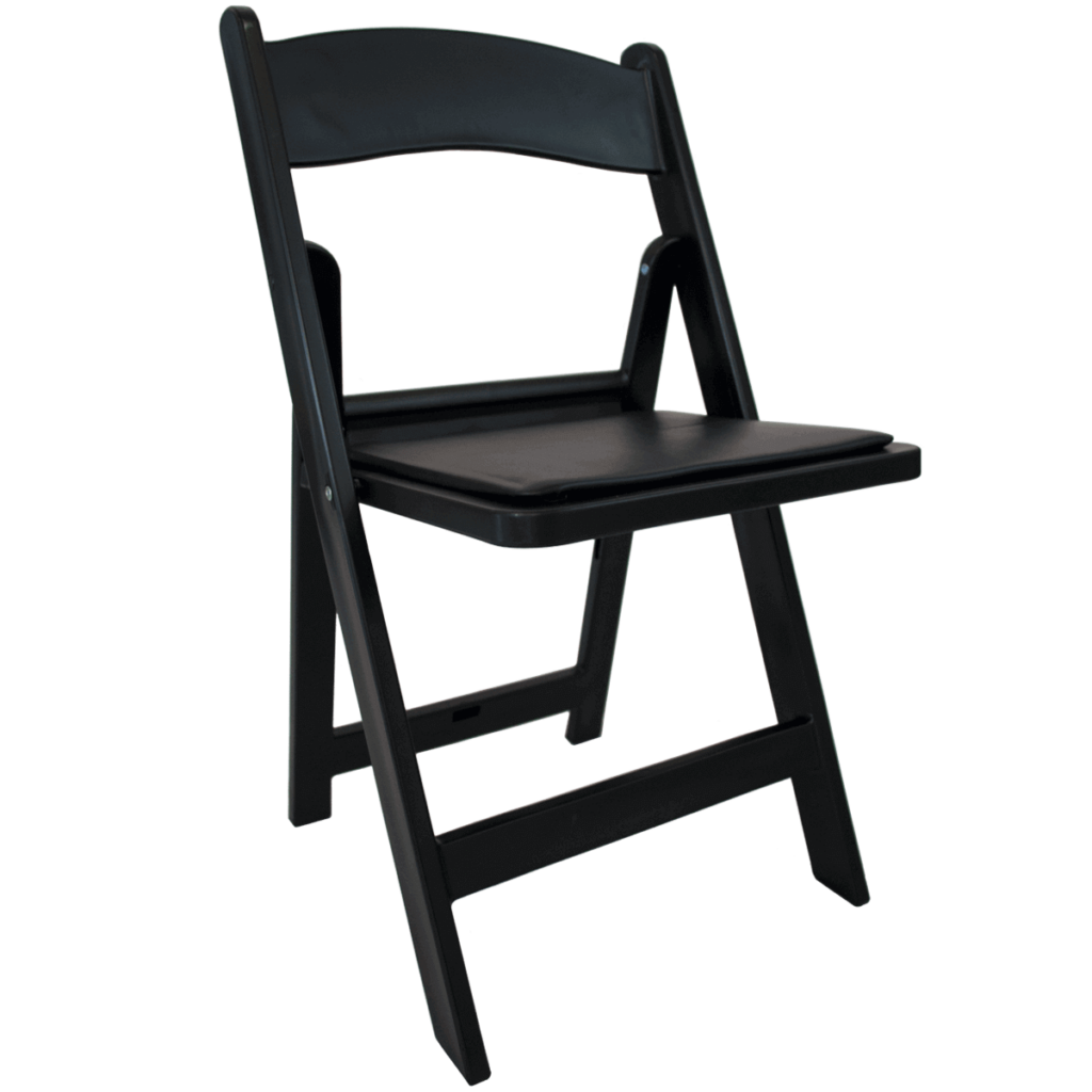 Black Padded Folding Chair