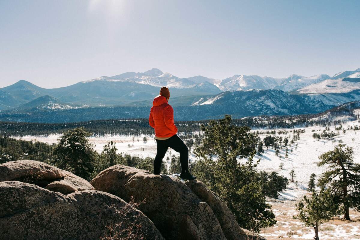 Denver, Colorado Man Admiring the Mountains