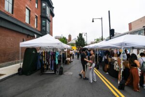 Fun vintage thrift market and community shopping event in Cambridge, Massachusetts. Just over the Charles River from Boston.