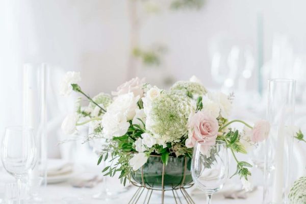 Flowers on a Banquet Table