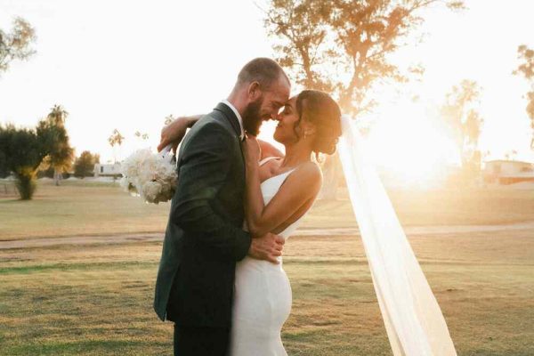 Couple Photographed During Golden Hour